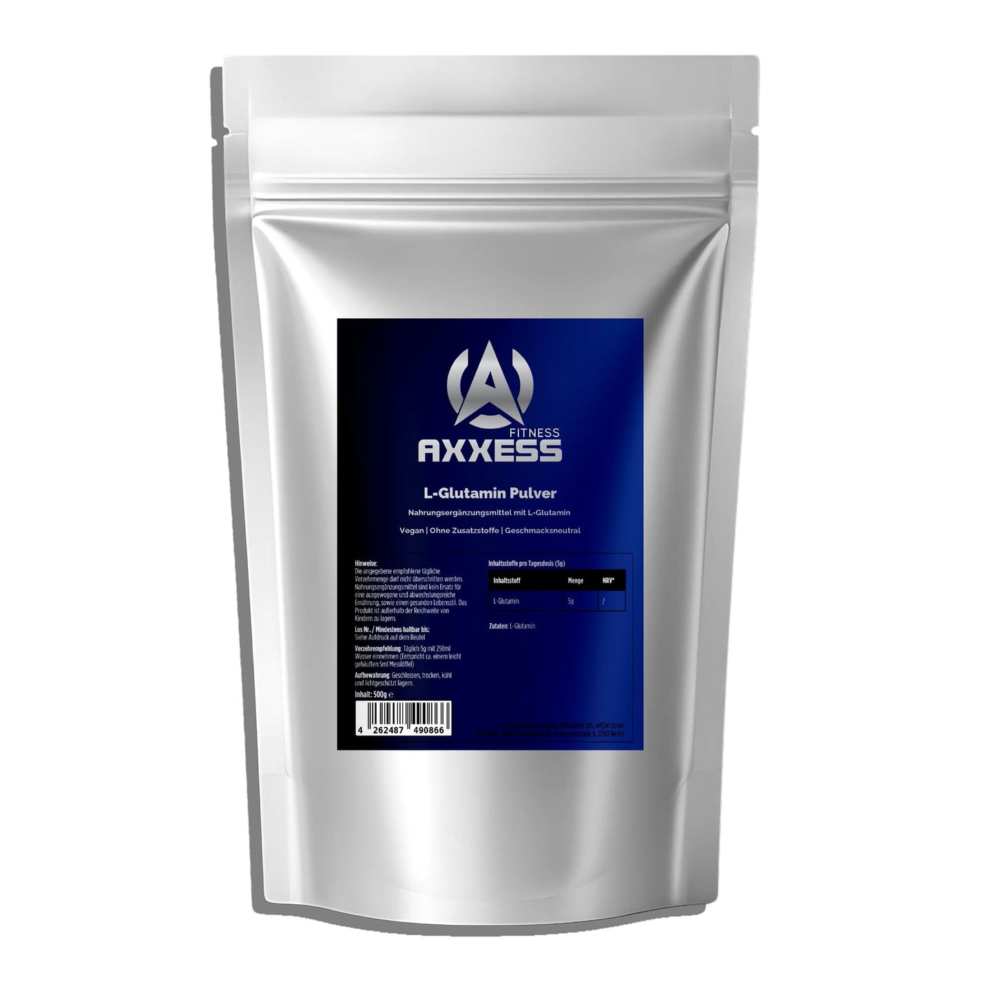 Axxess-Fitness L-Glutamin Pulver Doypack - 500g
