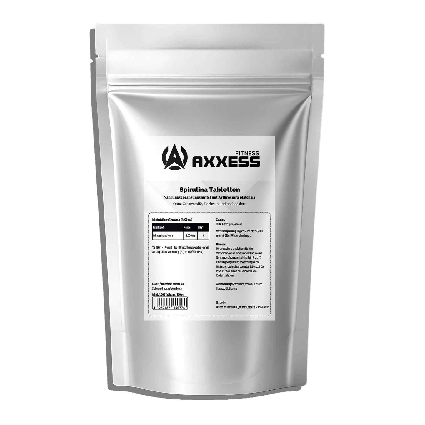 Axxess-Fitness Spirulina - 1.000 Tabletten