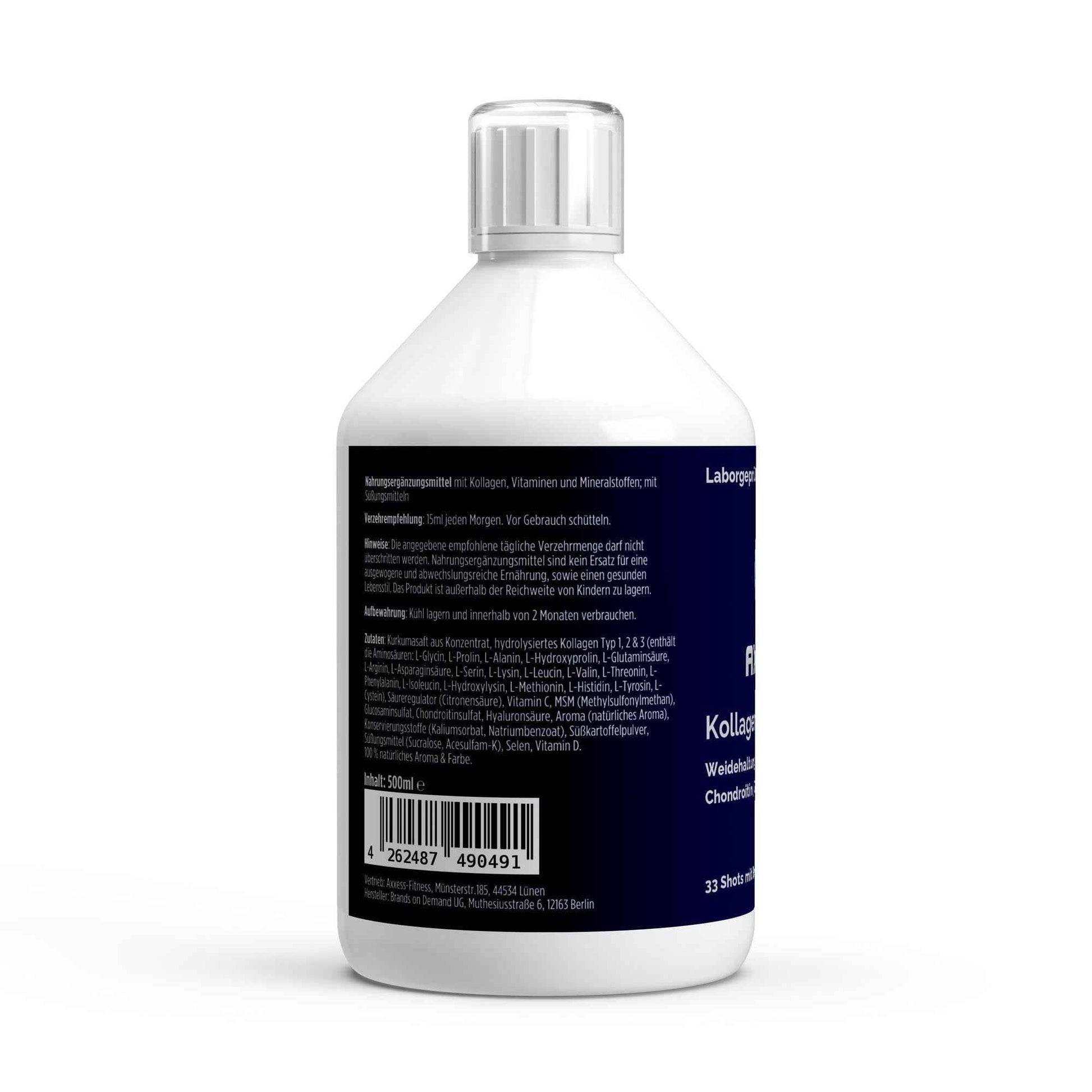 Axxess-Fitness Kollagen Support PLUS+ Shots (1500 DA) - Wild Berry - 500ml