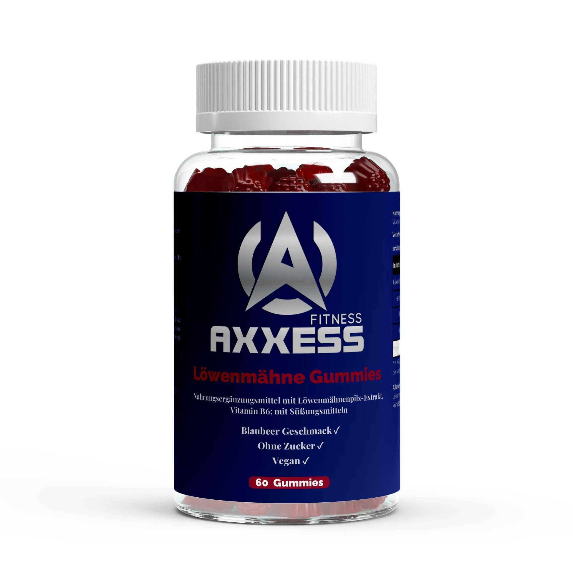 Axxess-Fitness Löwenmähne + Vitamin B6 Gummies - 60 Stk.