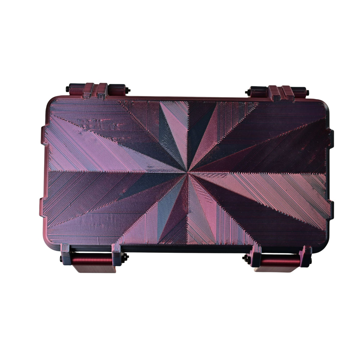 Vial Box XXL - 23x15x8 cm rot mit Muster