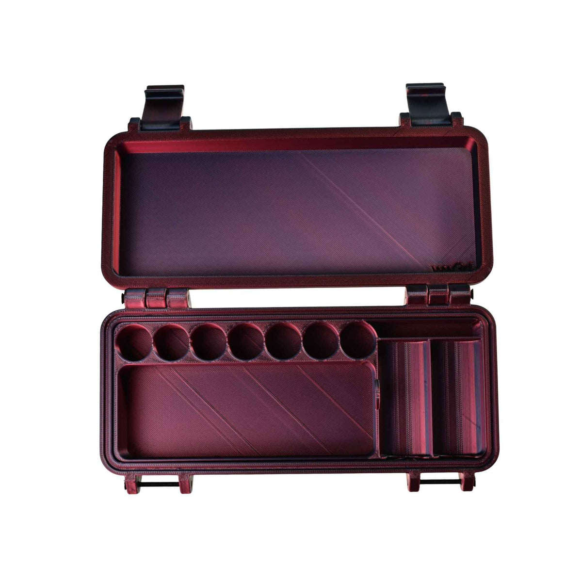 Vial Box - 20x8x8 cm rot mit Muster